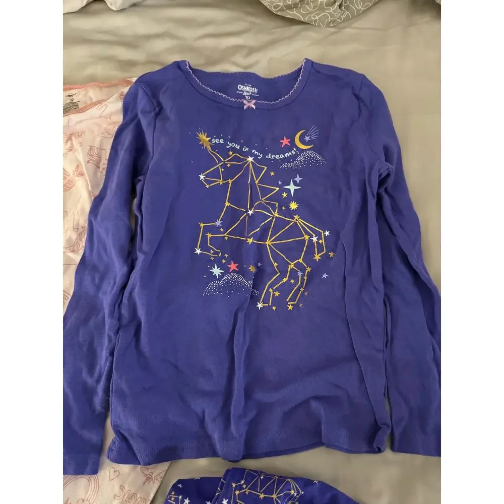 Carter's Unicorn pajamas bundle size 10